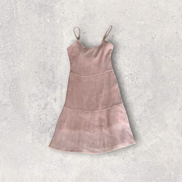 Divided by H&M | Women’s Pink Spaghetti Strap Tiered Crepe Dress Size XXXS - Picture 1 of 4